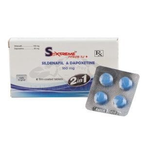 Sextreme Power XL (Citrat de sildenafil 100 mg. + Dapoxetină 60 mg.) - 4 tablete.