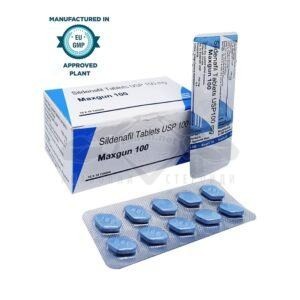 Maxgun 100 (Sildenafil) - 10 comprimate x 100 mg.